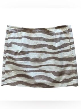 J. Crew Tan Zebra Stripe Mini Skirt Size 6